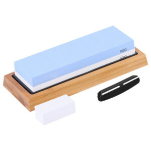 Dual Sided Whetstone Bamboo Set